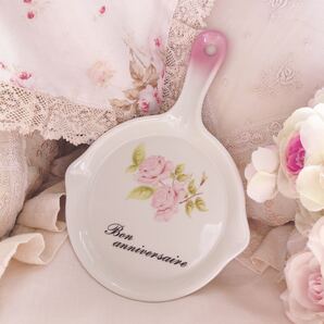 お値下げ新品☆イマン☆ダイアナローズミニフライパン陶器マニーローズバスケット薔薇ノリタケ Meissenフレンチカントリ