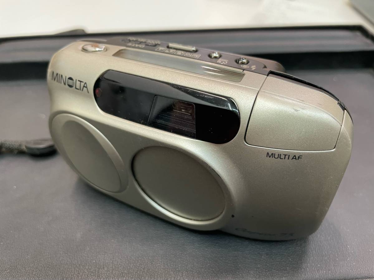 通販 人気 完動美品 Minolta Capios 75 可愛いシャンパンゴールド フィルムカメラ Genomics Ucr Edu