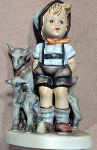 ヴィンテージ 旧西ドイツ製 1964-1972 Goebel ゲーベル フンメル人形 Hum 200 Little Goat Herder（13㎝）