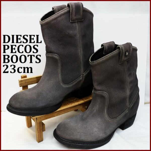 DIESEL PECOS BOOTS スエード ペコスブーツ 23cm グレー ディーゼル