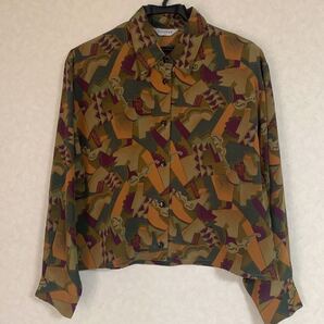 柄シャツ バイオリン 古着 ヴィンテージ