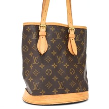 1円 ◎定価18万 外側極美品 LOUIS VUITTON ルイヴィトン トートバッグ バケットPM M42238 モノグラム キャンバス ブラウン◎A.Cils.ig_画像1