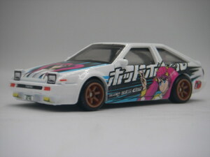 ホットウィール (白) トヨタ AE86 スプリンター トレノ 痛車 ＜ルース＞ Hot Wheels