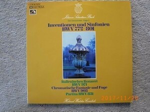 独エレクトローラ盤 ヘルムート・ヴァルヒャ バッハ インヴェンションとシンフォニア BWV 772-801 2枚組