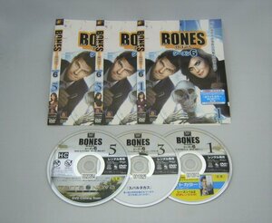 030-0252 送料無料 BONES ボーンズ-骨は語る-シーズン6 vol.1,3,5(vol.2,4欠品) 3枚セット　ジャケットに背ヤケあり レンタル版