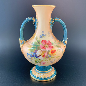 [ редкий! прекрасный товар! Британия прямой импорт!] Royal Worcester 1900 год производства brush слоновая кость twin руль основа 