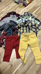 シャツ7枚とパンツ2枚80cm〜110cm BABY GAP , ZARA , UNIQLO , men’sclub mini