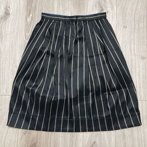 ships 膝丈スカート ネイビー ストライプ S