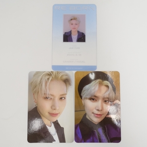 TO1 tea o- one /1st Mini Album: RE:BORN/R ver. B ver./JAE YUNi*jeyun/ trading card clear card /3 pieces set /6130