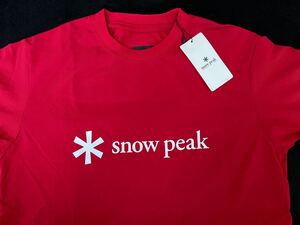 スノーピーク ロゴTシャツ レッド サイズM