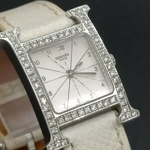 エルメス Hermes 腕時計 Hウォッチ ダイヤモンド 動作品 HH1.210 レディース 1828677