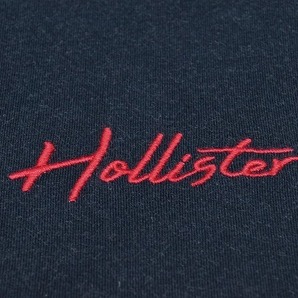 Hollister グラデーション ロゴ刺繍 Tシャツ 半袖/L/黒〜赤/ メンズ ホリスター アバクロ カットソー a&f ラウンド カーブ ヘムの画像4