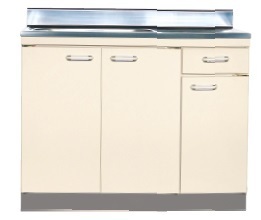 【ライフ住器】ON-120L　流し台　1200×550　アイボリー【日本製】