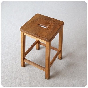  England Vintage wood stool / furniture / wooden chair / store furniture / Country / antique / marks lie/ school [ keep hand attaching ]T-279
