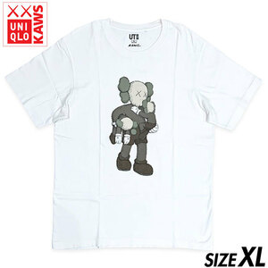 国内正規品■UNIQLO (ユニクロ)× KAWS (カウズ) コンパニオン 3人 半袖 Tシャツ 白ホワイト XL