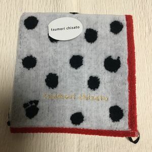 tsumori chisato ツモリチサト ループ付 タオルハンカチ ドット ネコ 未使用