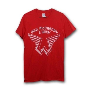 Paul McCartney Tシャツ ポール・マッカートニー Wings Logo RED M