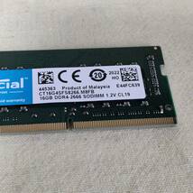 【DBY6LA】crucial DDR4-2666 16GB ノートパソコン用メモリー_画像2