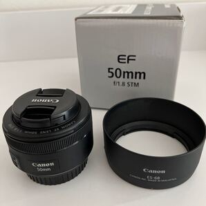 EF50mm F1.8 STM EF5018STM 専用フード付き