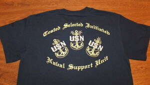 【SEABEES】US NAVY 米海軍建設工兵隊 Naval support unit state department TシャツサイズS シービーズ海軍支援ユニット 国務省保安部CPO