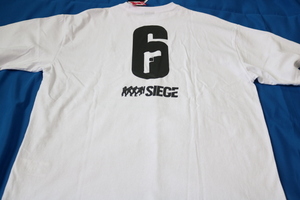 レインボーシックスシージ　白　ビックT　Ｔシャツ　メンズ　L　バックプリント　Rainbow Six Siege　新品 未使用　