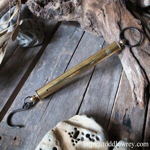 [ Britain . departure Akira was done tradition. spring only ] England antique measure soruta- scale brass **Antique Salter Tubular Spring Balance *