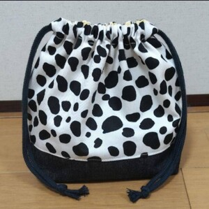 ハンドメイド ダルメシアン柄お弁当袋