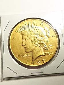 アメリカ　１ドル銀貨（ピースダラー）　のTWO FACEレプリカ