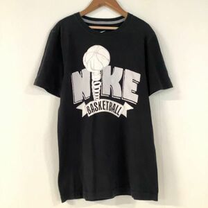 美品 USA古着 NIKE ナイキ グッドデザイン バスケプリント 半袖 tシャツ メンズ Sサイズ ブラック