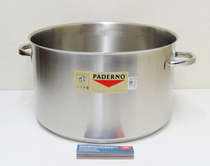A○パデルノ PADERNO 18-10 ステンレス 寸胴鍋 45cm 11007-45 業務用 両手鍋 調理器具 イタリア USED品です