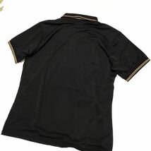 新品【メンズL】黒ゴールド ミズノ 吸汗速乾2ラインポロシャツ Mizunoゴルフ トレーニング_画像7