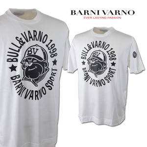 30%OFF【バーニヴァーノ】メンズ 半袖Tシャツ M 白 KTH3960-01 BARNI VARNO カジュアル おしゃれ かっこいい 日本製 @