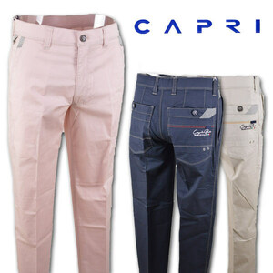 30%OFF【カプリ】メンズ パンツ 88cm ピンク 1231-4101-64 春夏用 セール CAPRI ゴルフ スラックス 綿素材 ストレッチ @