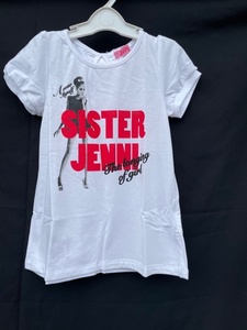 ●110 半袖プリントTシャツ Jenni 後ろリボン 少々難あり？プリント不良？クリックポスト￥198 店番-123　