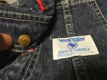 2206オールドOLDラングラーWranglerブルーベルBLUE BELL縦落加工デニムDENIMオーバーオール サロペットパンツWORKワークVFジャパンJAPAN_画像4