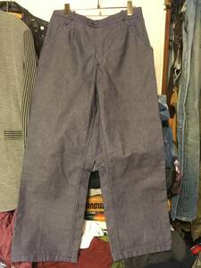 2206オールドOLDフランス仏FRANCE軍デニムDENIMパンツ スラックス トラウザーUSED古着ビンテージ