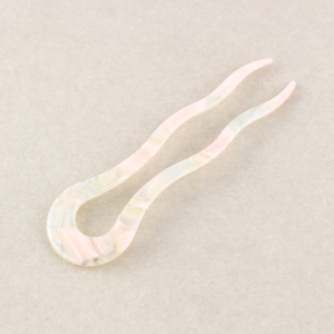  ornamental hairpin / marble pattern ....U character ... fading te-to fading chi 2 ps pair .s72* pink / hair ornament hair accessory a Lee 