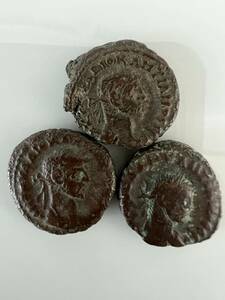 【趣味のコイン】希少　3世紀　古代ローマ　貨幣　◆ デナリウス貨幣◆ 3枚　