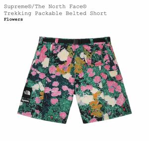 【S】Supreme The North Face Trekking Packable Belted Short Flowers small 新品未使用 国内正規品 シュプリーム 22SS フラワー