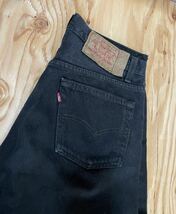 美品◆Levi''s リーバイス ブラックジーンズ◆90s USA製 501 501-0658 W30 L34 後染め 1993年9月 ティアオフタグ付き_画像9