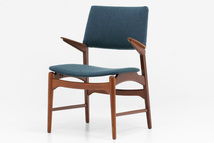 ヴィンテージ 北欧家具 アームチェア 椅子 ラウンジチェア チーク材 ファブリック E.Knudsen model.48_画像1