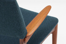 ヴィンテージ 北欧家具 アームチェア 椅子 ラウンジチェア チーク材 ファブリック E.Knudsen model.48_画像6
