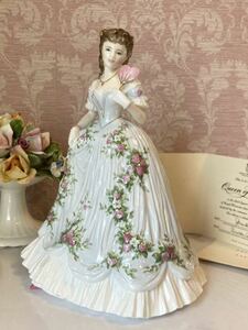 〈送料込〉〈限定品〉ロイヤルウースター レディ フィギュリン 陶器人形 Royal Worcester フィギュア 置物 証明書 figurine doll 磁器人形