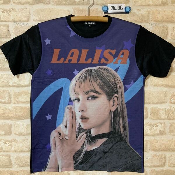 ブラックピンク　LALISA リサ　Tシャツ　XLサイズ　管7008 海外製　BLACKPINK