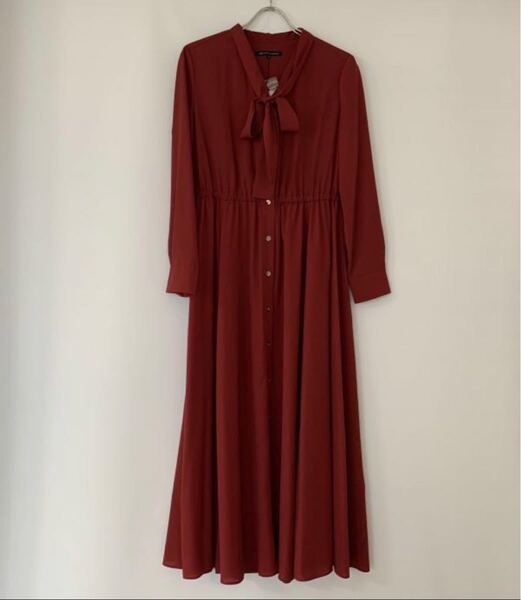 ★未使用新品【23区 mi-mollet コラボ】リボンタイワンピース ロングワンピース