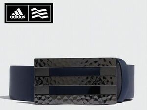 新品 adidas Golf アディダスゴルフ 3ストライプ ベルト ネイビー 紳士 レザー 