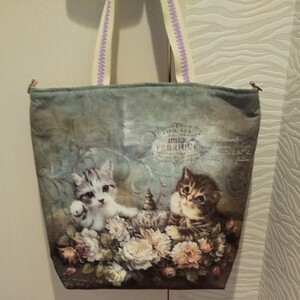 処分sale!猫☆妖精ビッグトートバッグ①