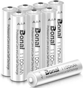 BONAI 単4形 充電式電池 ニッケル水素電池 8個パックCEマーキング取得 UL認証済み 自然放電抑制 液漏れ防止設