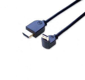 HDMI ミニHDMI 変換ケーブル 片方L型（上向き） 1m Ver1.4 イーサネット、3D、4KX2K解像度、フルHD対応
