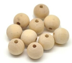  plain wood natural 100 piece insertion wood beads ( wooden beads ) business pack construction tolepainting also 16mm size 